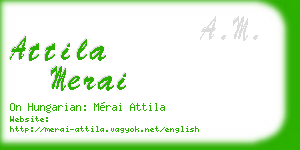 attila merai business card